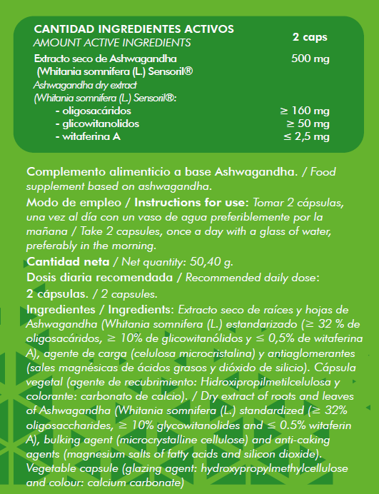 Ashwagandha (Sensoril®)(90 Vegancaps)- Alpha Supplements - 2