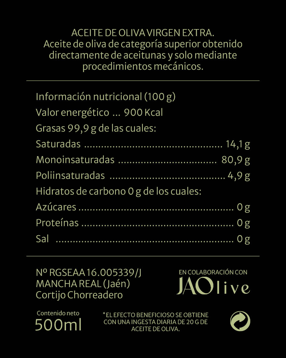 Aceite de oliva virgen extra cosecha temprana (500ml) - Alpha Supplements - 2