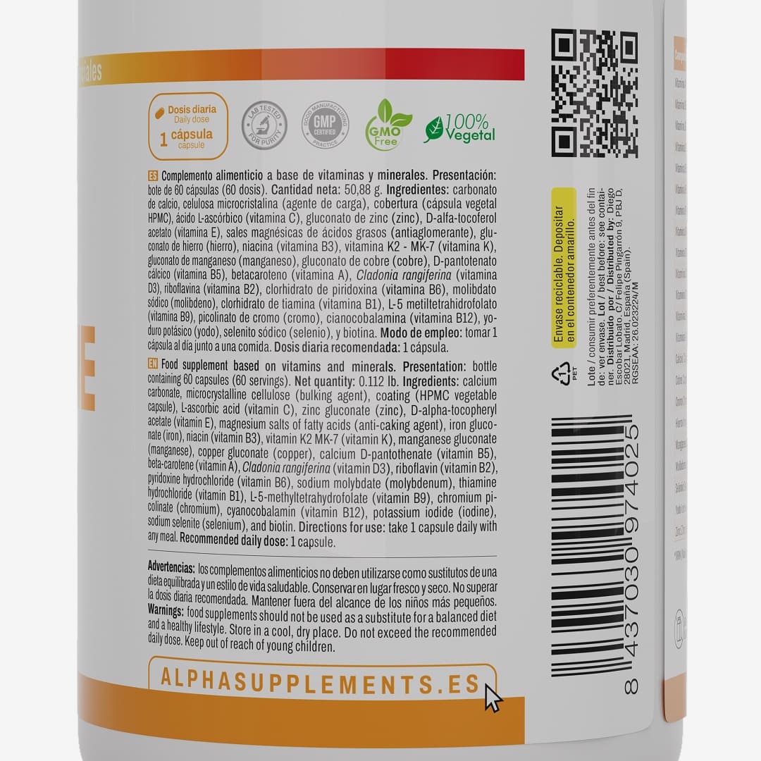 Super Daily One (Multinutrient Formula) (60 Veggiecaps) - 7