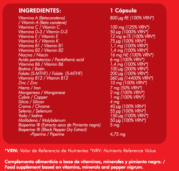 Super Daily One (Multinutrient Formula)(90 Veggiecaps) - Alpha Supplements - 2