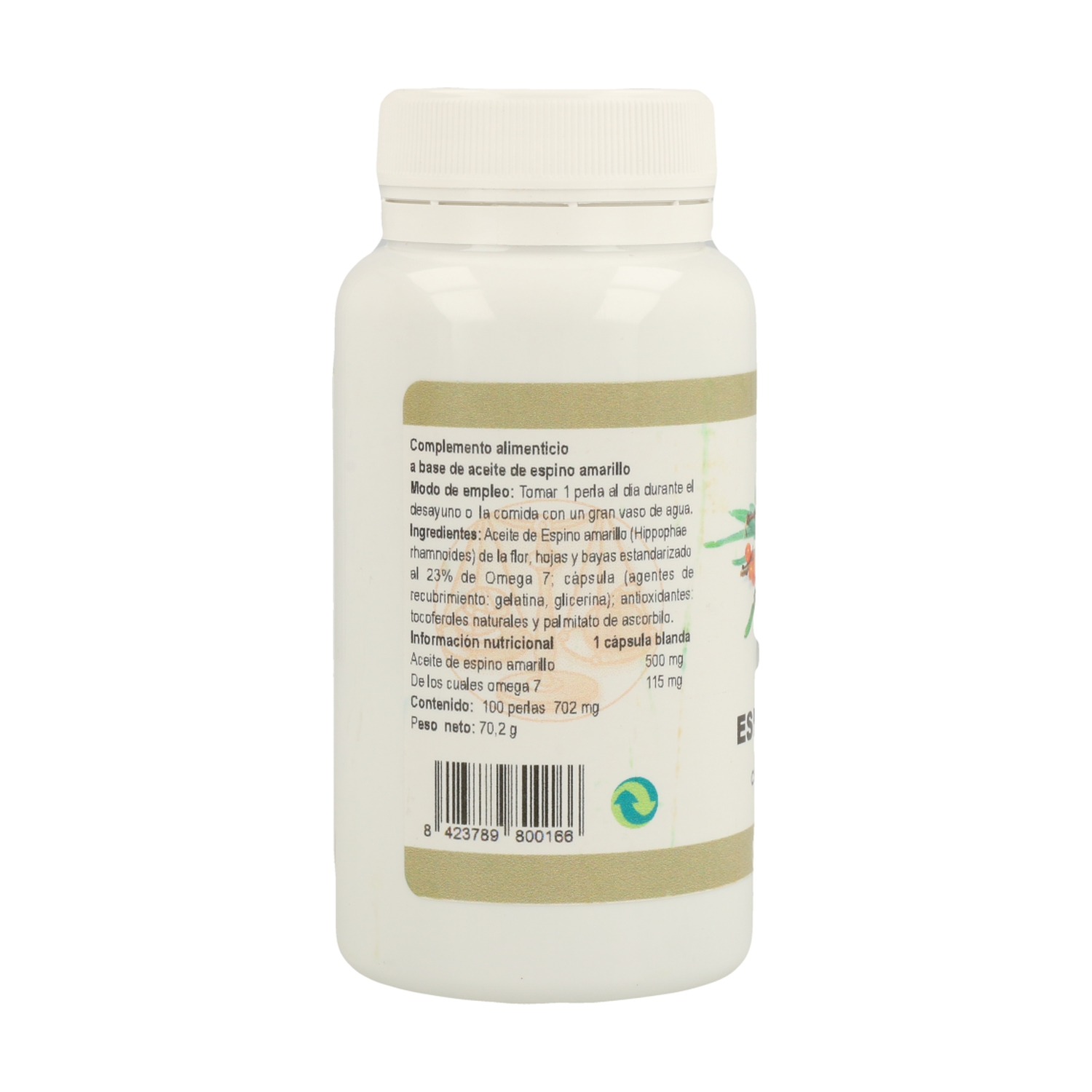 Espino amarillo 500mg (Omega-7)(100 perlas) - Ortocel Nutri-Therapy - 2