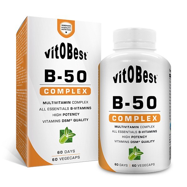 B-50 Complex (60 VegeCaps) New Formula! - Vitobest