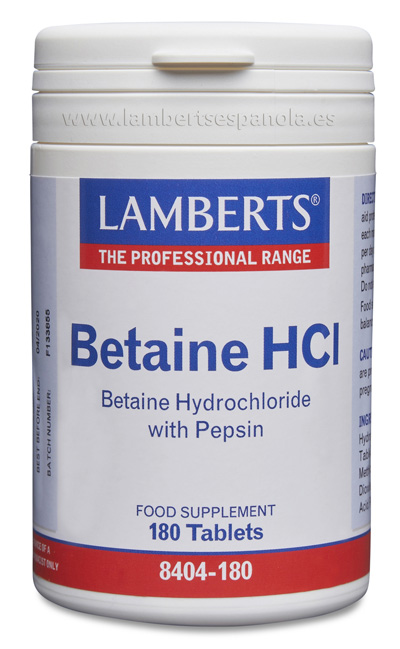Betaina HCl (180tabs) - Lamberts