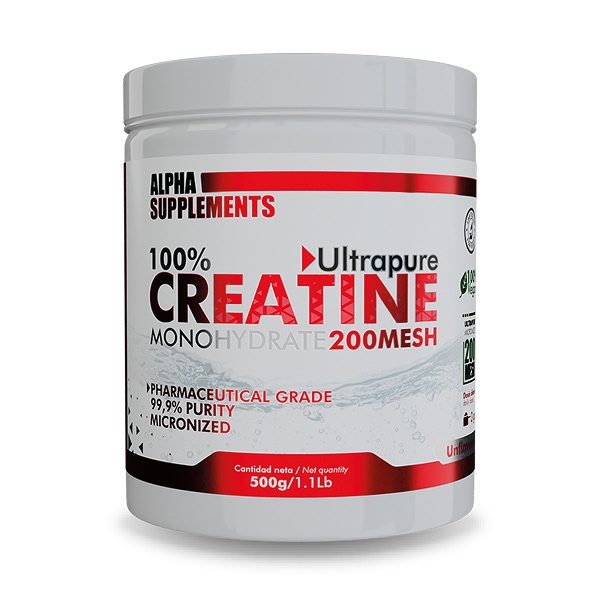 Creatine Monohydrate Ultrapure 200MESH (99.9% Pureza) 500g - Alpha Supplements