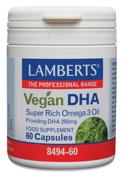 Vegan DHA (Origen vegetal)(omega-3) (60 caps) - Lamberts