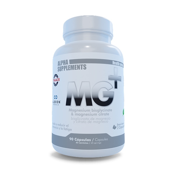 Magnesio MG+ (citrato & bisglicinato)(90 vegancaps)