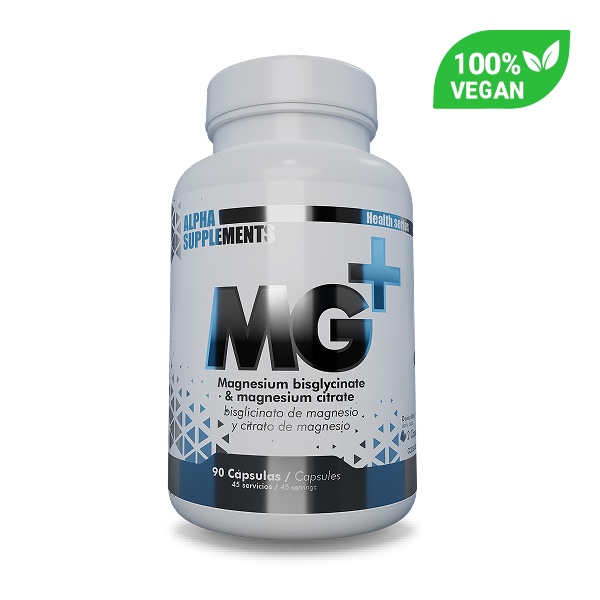 Magnesio (citrato & bisglicinato)(90 vegancaps) - Alpha Supplements