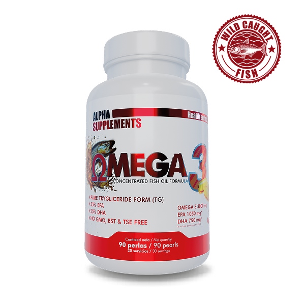 Omega-3 concentrate fish oil formula (90perlas) - Alpha Supplements