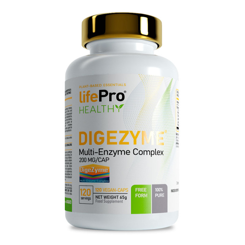 Digezyme 200mg (Enzimas digestivas)(120 Vcaps) - LifePro