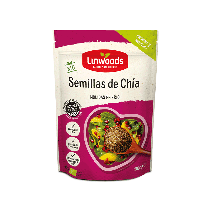 Semillas de Chía molidas en frío (200g) - Linwoods