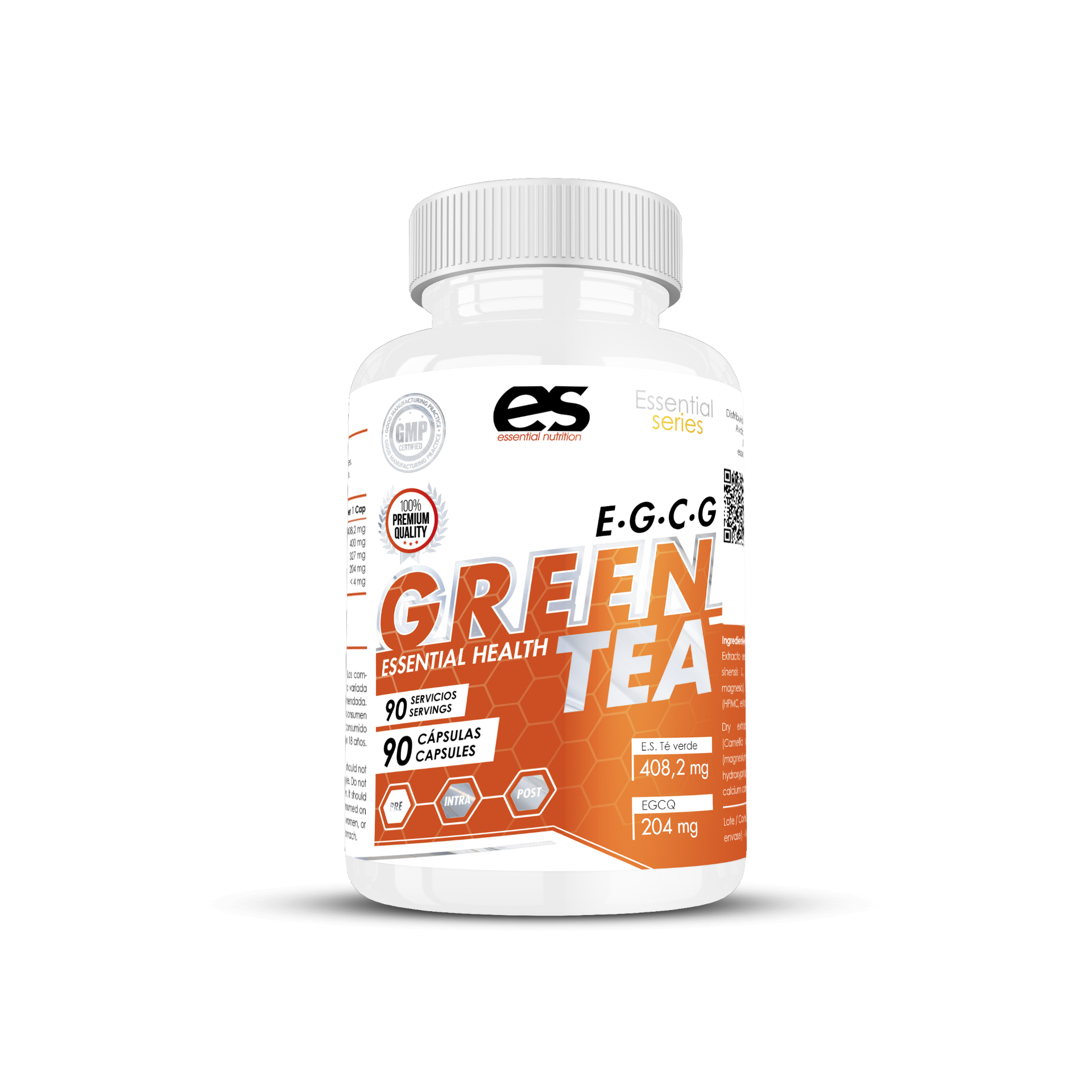Extracto de Té Verde (EGCG) (90vcaps) - Essential Nutrition